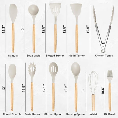19 PCS Kitchen Cooking Utensils Set, 11 Pieces Silicone Cooking Utensils Set 6 - Image 2