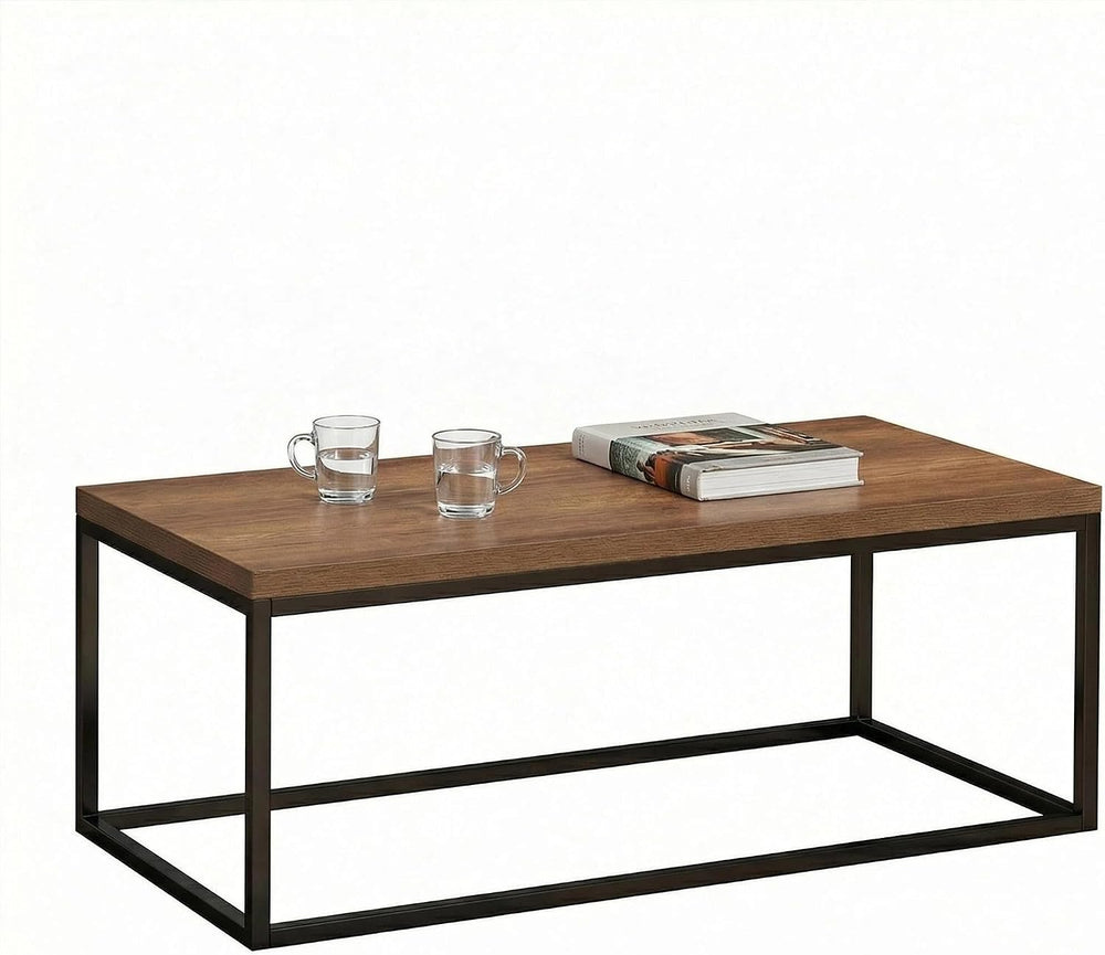 40" Dark Walnut Coffee Table, Extra Thick 1.2" Top, Medium Size