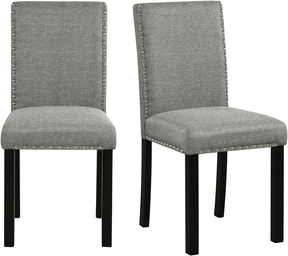 Giantex Dining Chairs Set of 2, Fabric Upholstered Parsons Kitchen Chair w/Na...