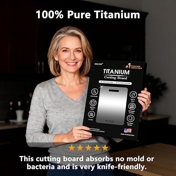 Titanium Cutting Boards for Kitchen, 100% Pure Titanium Cutting Boards - Image 7