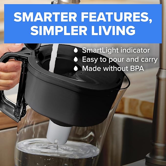 Brita 10 Cup Water Filter Pitcher, Copper and More, Includes 1 Brita Plus Filter - Image 4