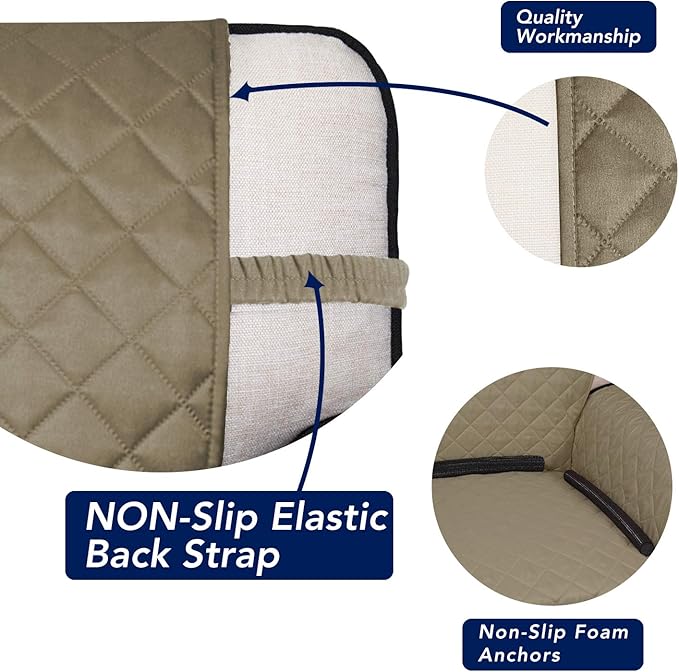 PureFit Reversible Quilted Sofa Cover, Water Resistant Medium Slipcover - Image 3
