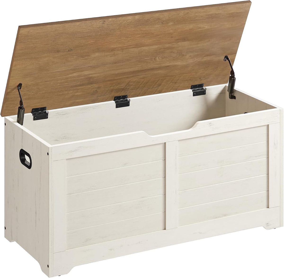 VASAGLE Storage Chest, 39.4 Inches Width Bench with 2 Safety Hinges