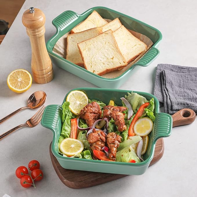 Sweejar Ceramic Baking Dish, 9 x 9 Cake Baking Pan - Image 3