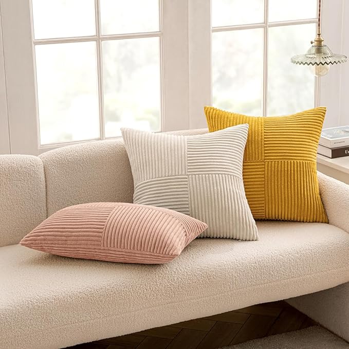 MIULEE Mustard Yellow Decorative Throw Pillow Covers 18x18 Inch - Image 5