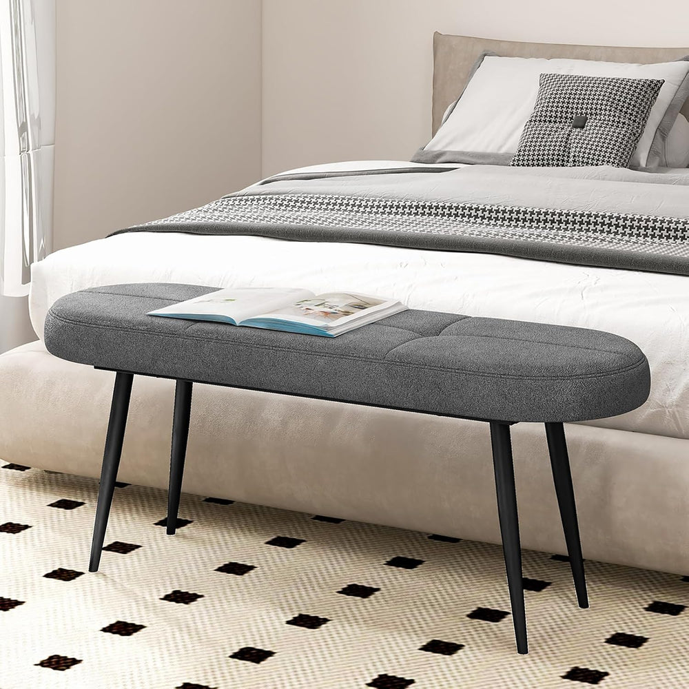 GIANTEX 47 inch Entryway Bench - End of Bed Bench, Upholstered Bench for Bedr...