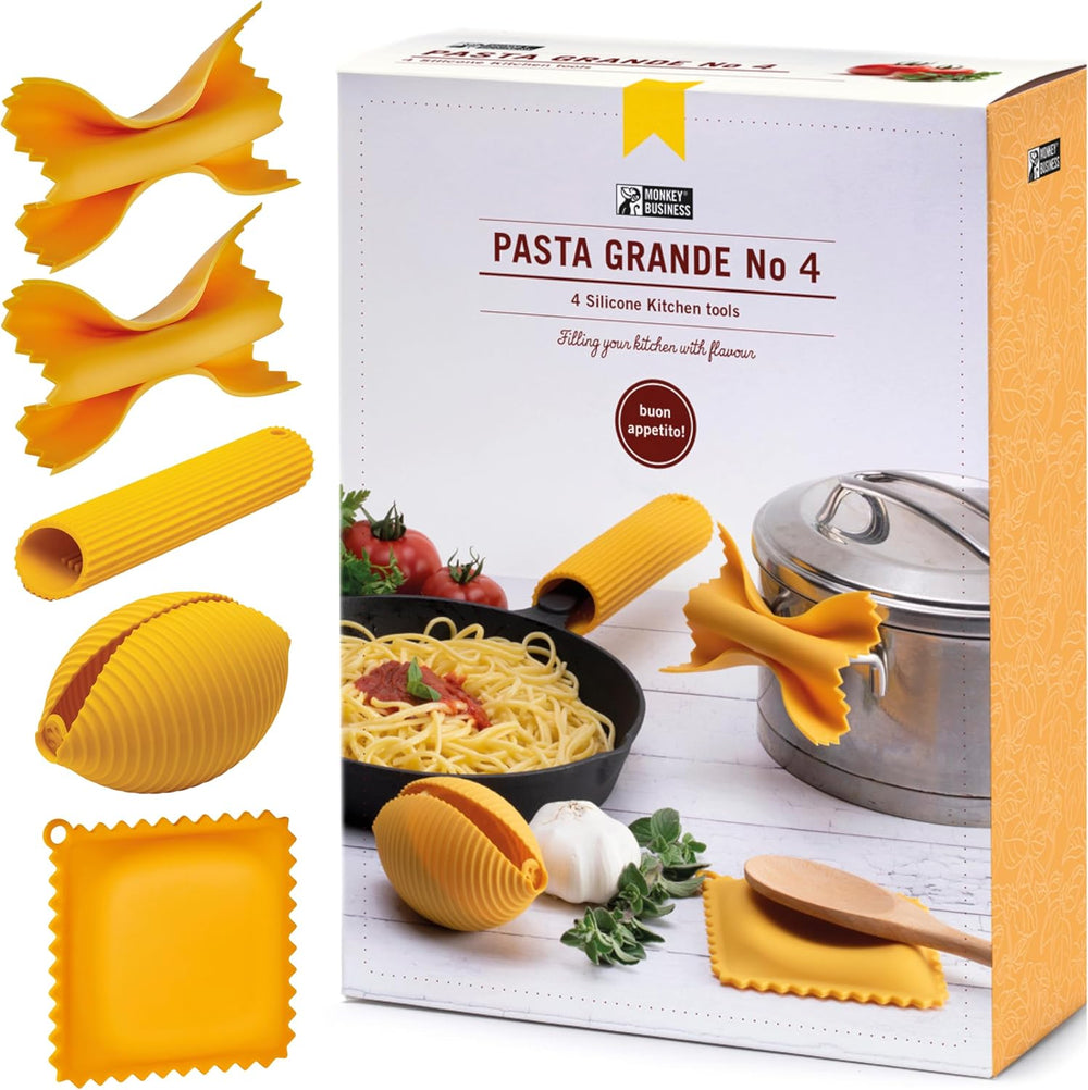 Monkey Business Silicone Kitchen Tools in Gift Box/ 4 Big Pasta shaped kitchen