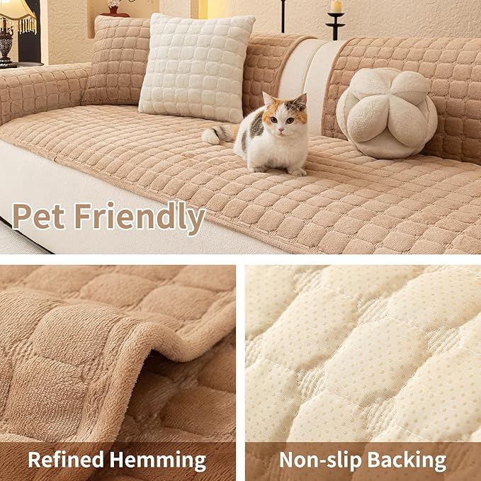 Velvet Couch Covers for Dogs, Dog Sectional Couch Covers, Pet Couchs Cover for - Image 3
