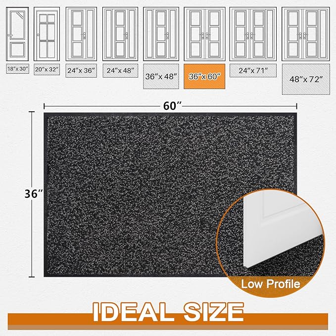 Mibao Front Door Mat, Dirt Trapper Welcome Mat