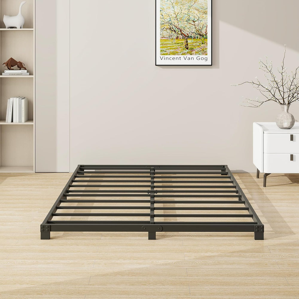 3 Inch Bed Frame Full Size Low Profile, Full Heavy Duty Platform Bed Frame No...