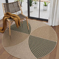 Lahome Enfys Modern Rainbow Round Rug, 6ft Easy Jute Circle Patio Rug Washable by Lahome