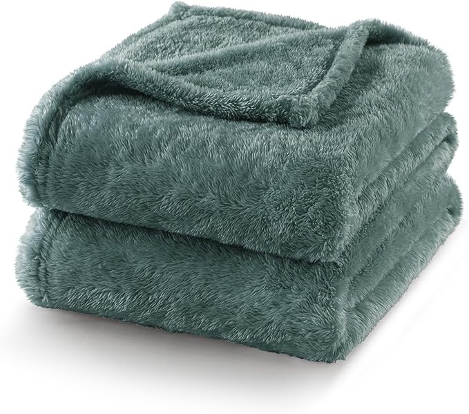 Exclusivo Mezcla Plush Fuzzy Fleece Bed Blanket Queen Size, Super Soft - Image 7