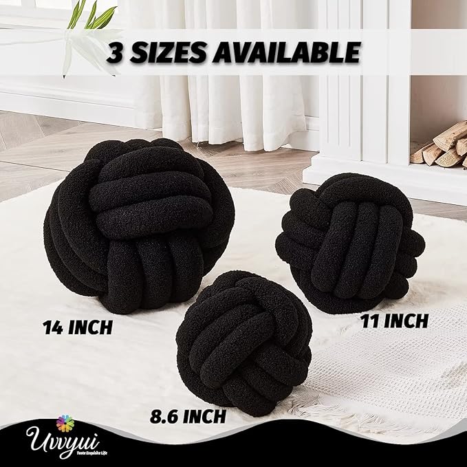 Uvvyui Knot Pillow Ball, Soft Home Decorative Pillows, Round Throw Pillow - Image 2