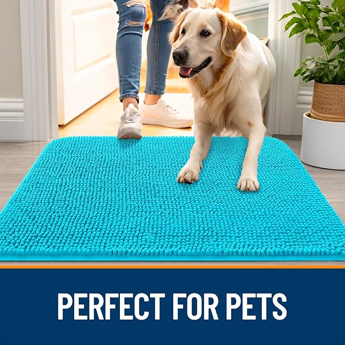 OLANLY Dog Door Mat for Muddy Paws 70x46, Absorbs Moisture and Dirt, Absorbent - Image 6