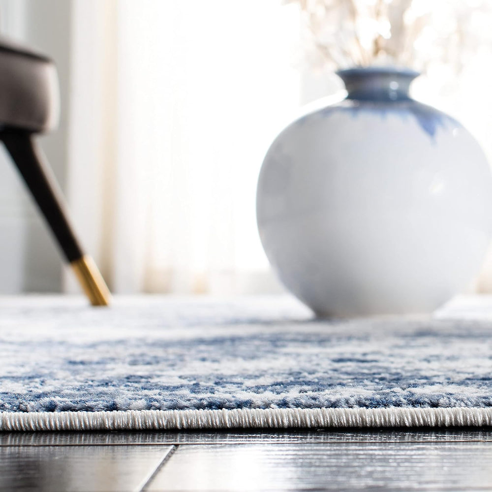 SAFAVIEH Amelia Area Rug 9'x12', Modern Navy & Grey ALA705N