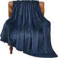 BEDELITE Fleece Blanket Navy Blue Throw Blankets by BEDELITE