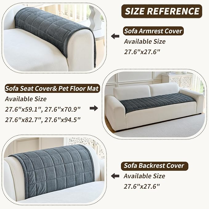 Couch Covers for Dogs Washable, Non Slip Couch Covers for Loveseat Sofa Pet - Image 4