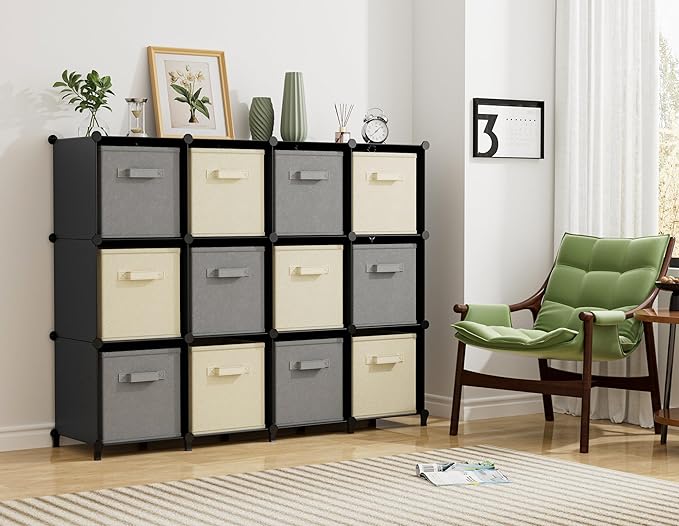 Closet Organizers and Storage, 12 Cube Storage Organizer, Portable Closet - Image 5