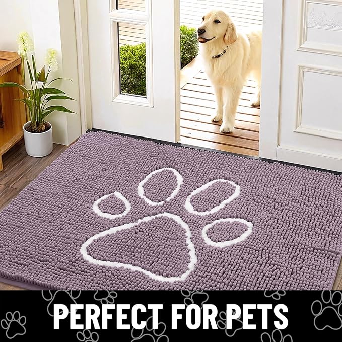 Smiry Dog Door Mat for Muddy Paws, Absorbent Dirt Trapper Non Slip Quick Dry - Image 7