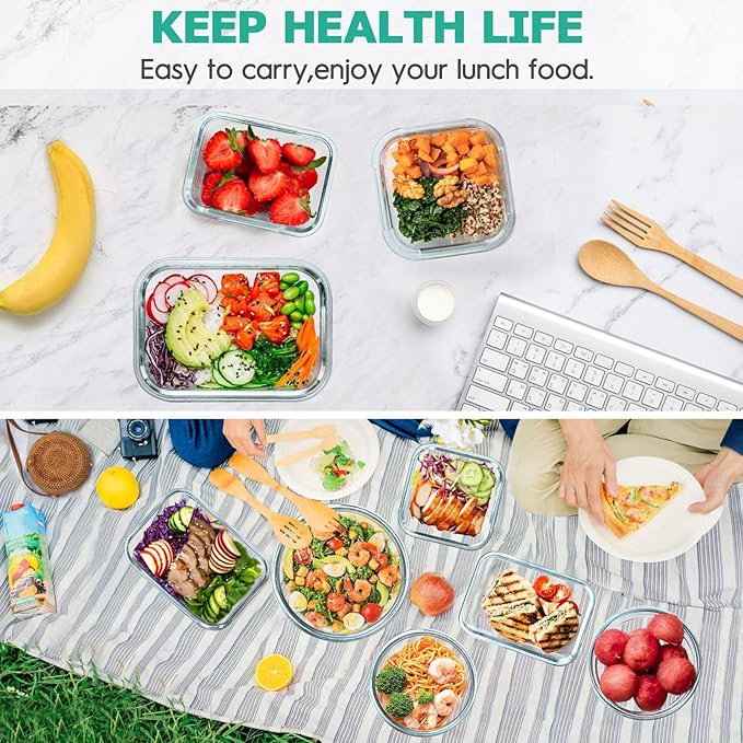34pcs Glass Food Storage Containers - Image 7