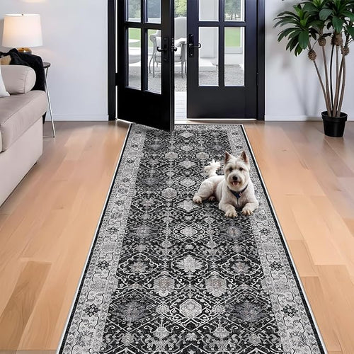 4x10 Washable Hallway Runner Rug: Oriental 10ft Extra Wide Ultra Soft Runners - Image 2