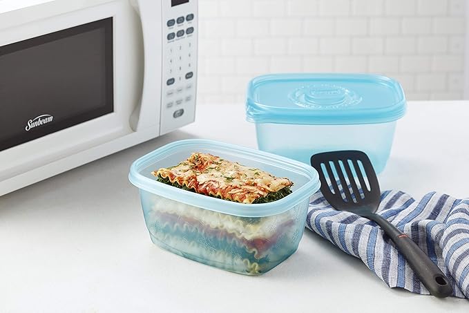 Glad Gladware Freezerware Food Storage Containers, Large Rectangle Holds 64 - Image 10