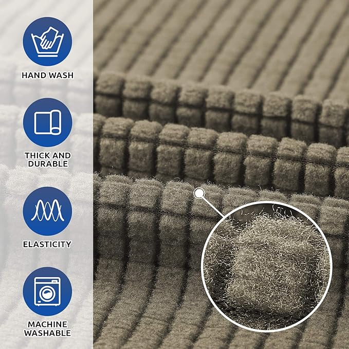 KEKUOU Stretch Oversized Sofa Slipcover 1 Piece Couch Sofa Cover Furniture - Image 3