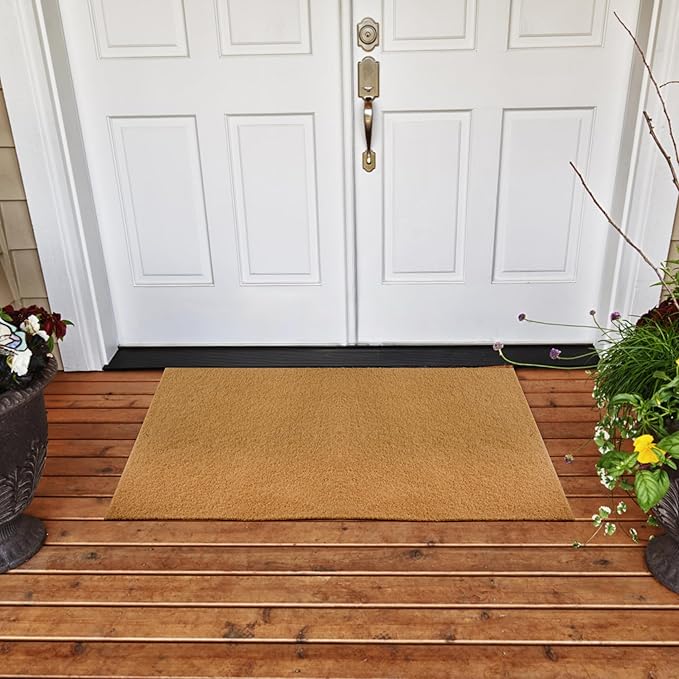 4 Pack Blank Door Mats, 30x17 Inch Artificial Coir Door Mats Outdoor - Image 2