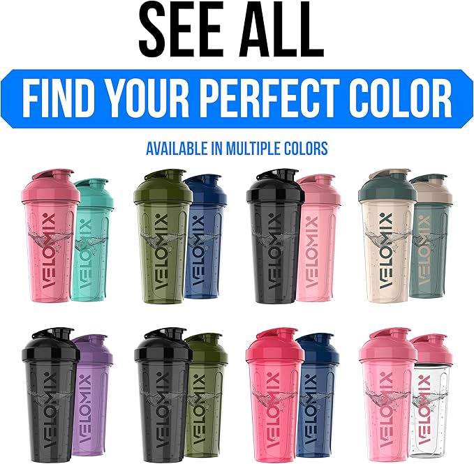 VELOMIX -2 Pack- 28 oz Protein Shaker Bottles - Image 8