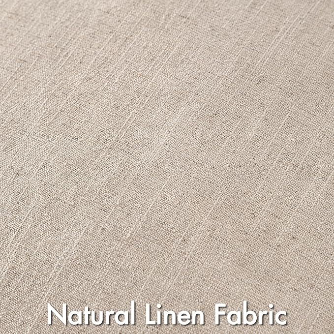 MIULEE Beige Linen Pillow Covers Pack of 4 Decorative Natural Solid Throw - Image 2