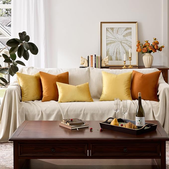 GIGIZAZA Decorative Couch Throw Pillow Covers, Pillow Cases Velvet Pillow Covers - Image 4