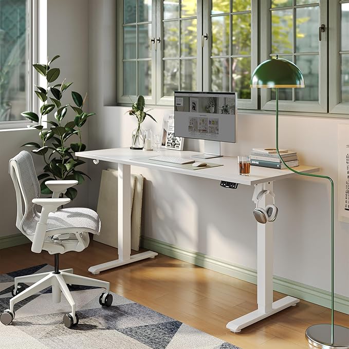 Agilestic Electric Standing Desk, Large 63 x 24 Inches Height Adjustable Desk...