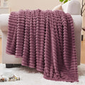 BEDELITE Fleece Throw Blanket for Couch – 3D Ribbed Jacquard Soft and Warm by BEDELITE