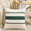 Fancy Homi Set of 1 Dark Green Boho Decorative Throw Pillow Covers 18x18 Inch by Fancy+Homi