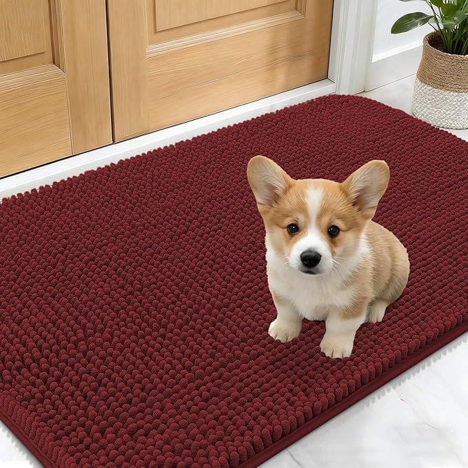 OLANLY Dog Door Mat for Muddy Paws 30x17, Absorbs Moisture and Dirt, Absorbent by OLANLY