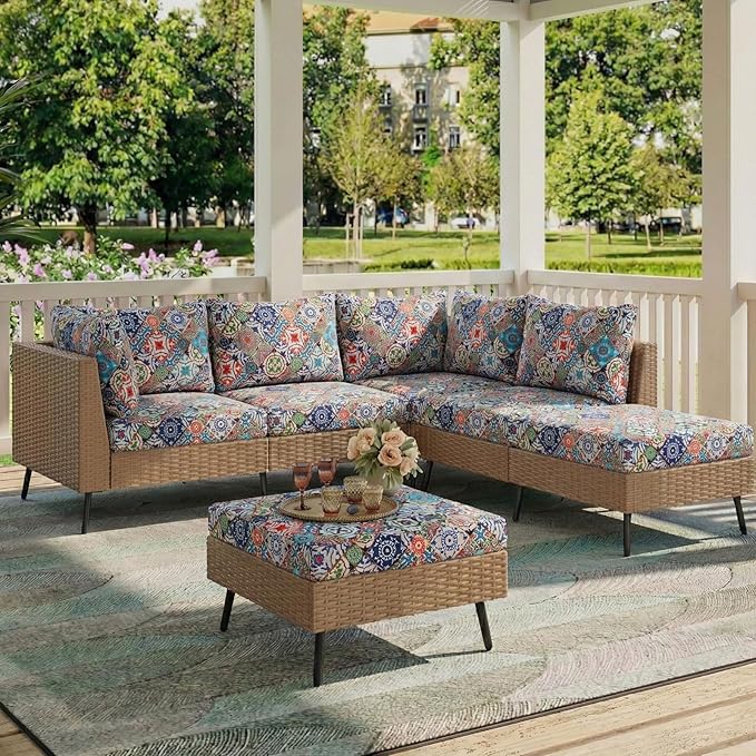hyha Printed Couch Cushion Covers, Floral Sofa Covers Washable - Image 2