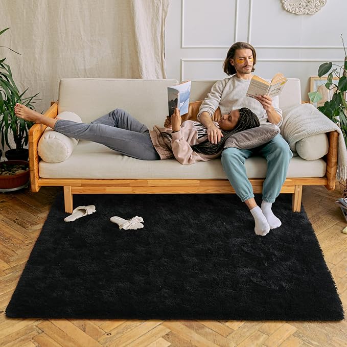 Chicrug Soft Area Rugs for Bedroom Living Room Plush Fluffy Rug 9x12 Feet - Image 2