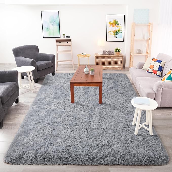 Chicrug Soft Area Rugs for Bedroom Living Room Plush Fluffy Rug 5x8 Feet - Image 4