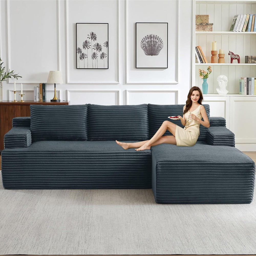 96.1" Modular Sectional Sofa Couches L-Shape Couch 3 Seat Modular Sofa C...