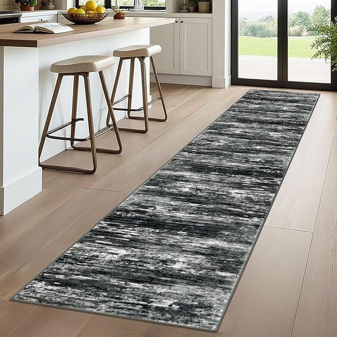 KOZYFLY Modern Abstract Hallway Runner, 2x10 Washable Rug Runner Non-Slip Soft - Image 7