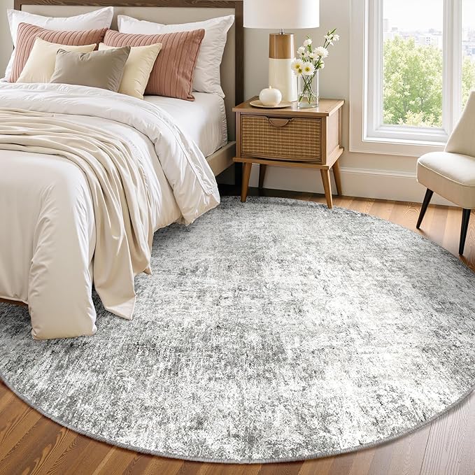 Washable Area Rugs 8ft Non-Slip Modern Abstract Soft by RELEANY
