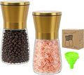 R DRURLCD Short Manual Gold Salt and Pepper Grinder Set of 2 by RDRURLCD