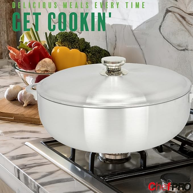 ALUMINUM CALDERO STOCK POT by Chef PRO, Superior Cooking Performance - Image 3