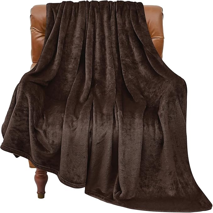BEDELITE Fleece Blanket Twin Size Brown Throw Blankets by BEDELITE