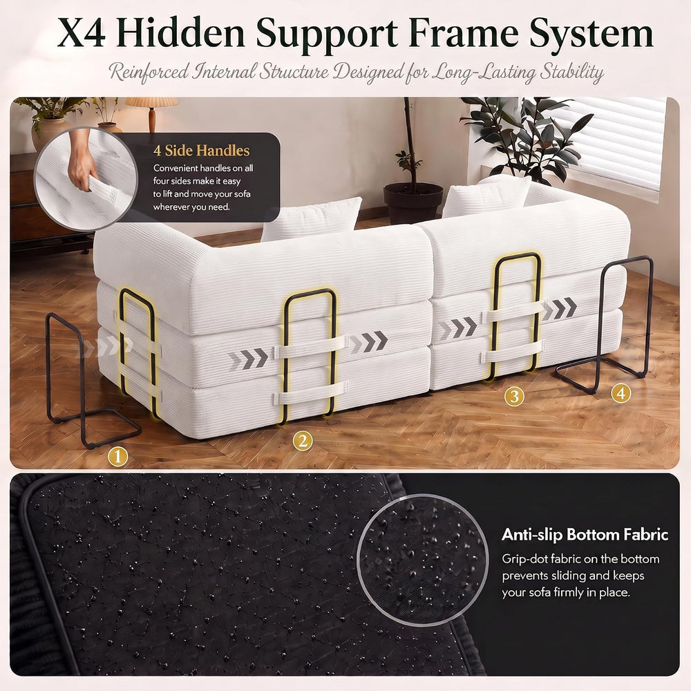 Convertible Sofa Bed Boneless Couch Folding Sofa