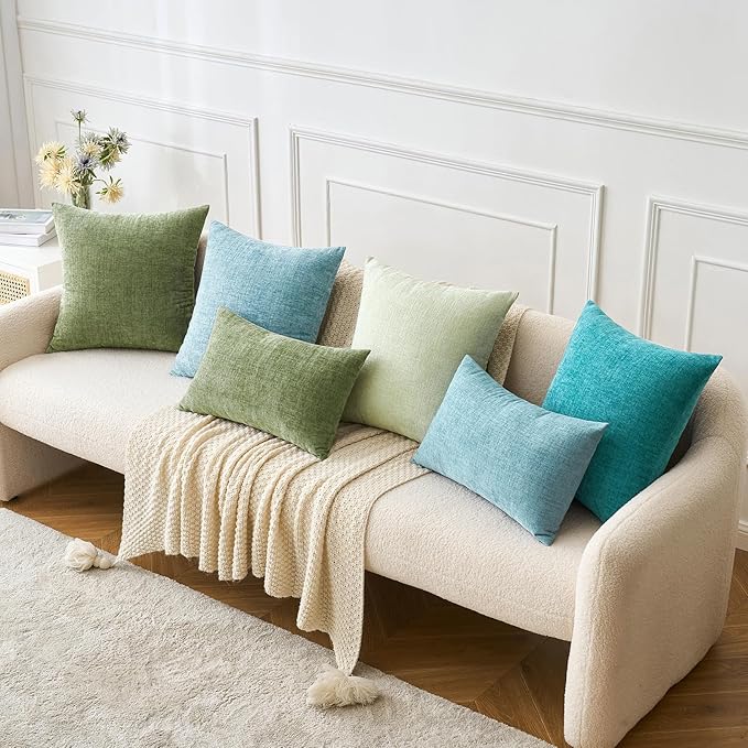 MIULEE Pack of 2 Couch Throw Pillow Covers 22x22 Inch Spring Soft Sage Green - Image 8