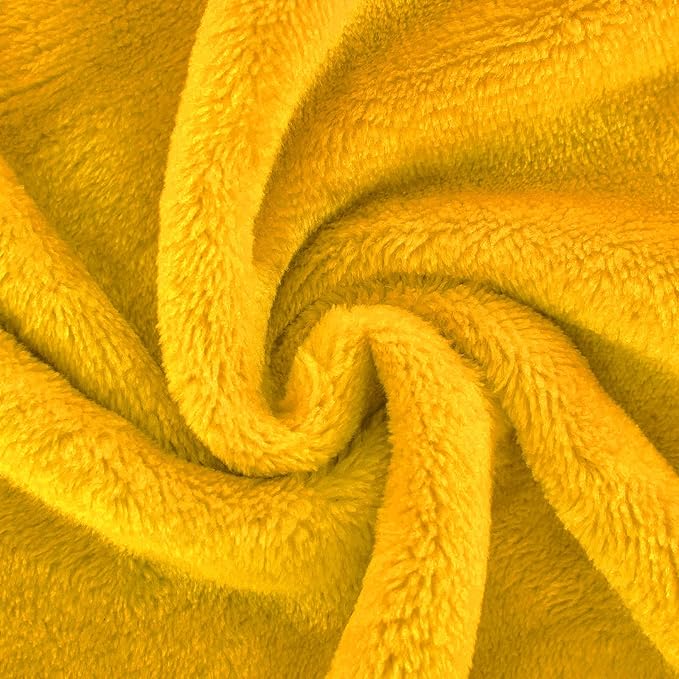 JIAHANNHA Mustard Yellow Throw Blanket Fleece Blanket 60"x80", Super Soft Cozy - Image 3