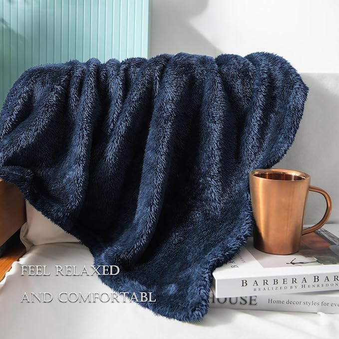 Exclusivo Mezcla Plush Fuzzy Fleece Throw Blanket Extra Large, Super Soft - Image 3