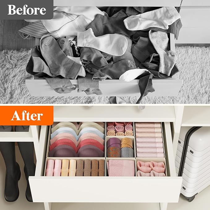 Lifewit 16 Pack Drawer Organizer, Dresser Underwear Drawer Organizer Bins - Image 7