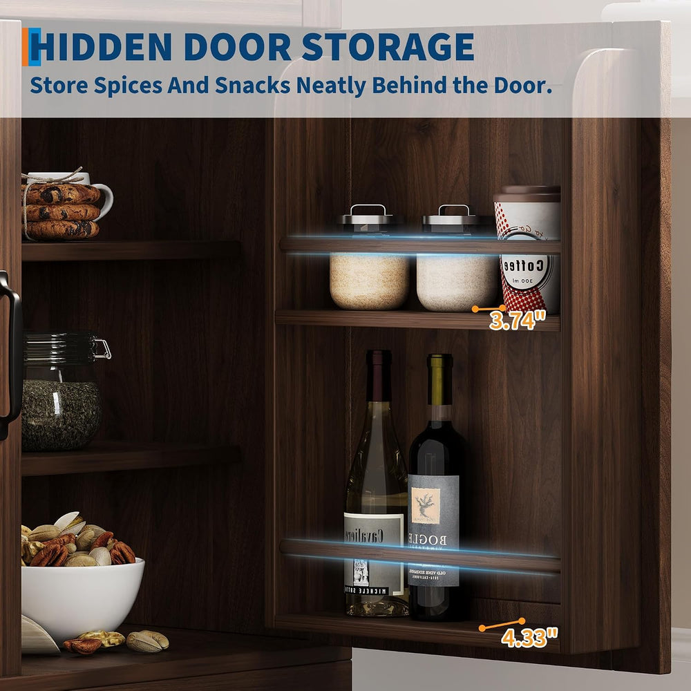 CABIHOME Farmhouse Pantry Cabinet,Freestanding Tall Wood Kitchen Storage with...